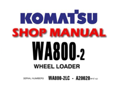 Komatsu WA800-2 (WA800-2LC) Wheel Loader Service Repair Manual (S/N: A20020 and up)