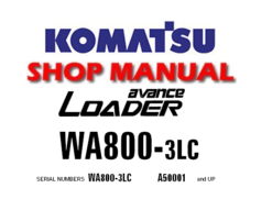 Komatsu WA800-3LC Wheel Loader Service Repair Manual (S/N: A50001 and up)