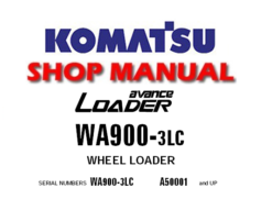 Komatsu WA900-3LC Wheel Loader Service Repair Manual (S/N: A50001 and up)