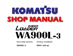 Komatsu WA900L-3 Avance Wheel Loader Service Repair Manual (S/N: 52001 and up)