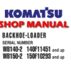 Komatsu WB140-2, WB150-2 Backhoe Loader Service Repair Manual (S/N: 140F11451 & up, 150F10293 and up)