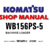Komatsu WB156PS-5 Backhoe Loader Service Repair Manual (SN: A73001 and up)