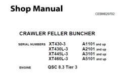 Komatsu XT430-3 , XT430L-3 , XT445L-3 , XT460L-3 CRAWLER FELLER BUNCHER Service Repair Shop Manual