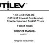 Utilev A281 & A285 (UT20-25P, UT30-35P) 1.5T-3.5T Internal Combustion Counterbalance Forklift Truck Service Repair Manual