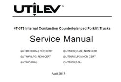 Utilev A408 & A411 (UT40-50PS) 4T-5TS Internal Combustion Counterbalance Forklift Truck Service Repair Manual