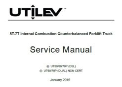 Utilev A413 & A417 (UT50-70P) 5T-7T Internal Combustion Counterbalance Forklift Truck Service Repair Manual